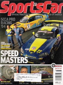 SPORTS CAR 2005 JAN - BILL AUBERLEN & GT CHAMP TOMMY ARCHER, BRAKE CARE